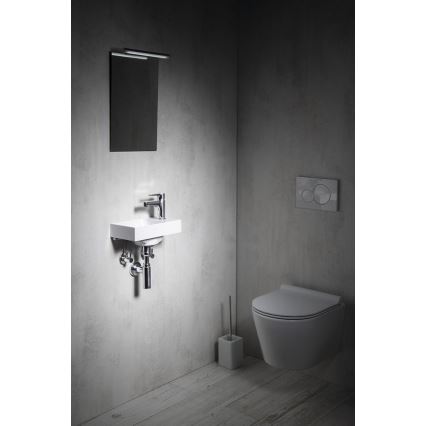Sapho - Lavabo suspendu PICCOLINO 30x17 cm droit/marbre coulé/blanc