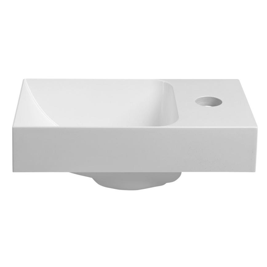 Sapho - Lavabo suspendu PICCOLINO 30x17 cm droit/marbre coulé/blanc