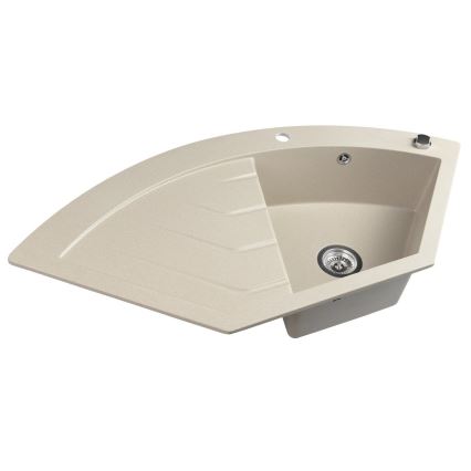 Sapho - Lavello angolare da cucina 114x57,5 cm granito/beige