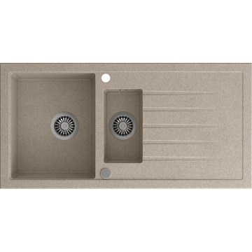 Sapho - Lavello da cucina 100x50 cm in granito/beige