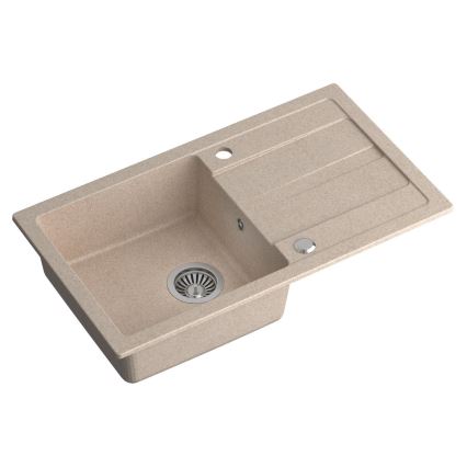 Sapho - Lavello da cucina 77x44 cm granito/beige