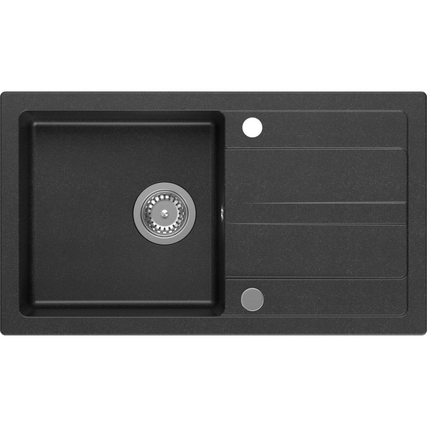 Sapho - Lavello da cucina 77x44 cm granito/nero