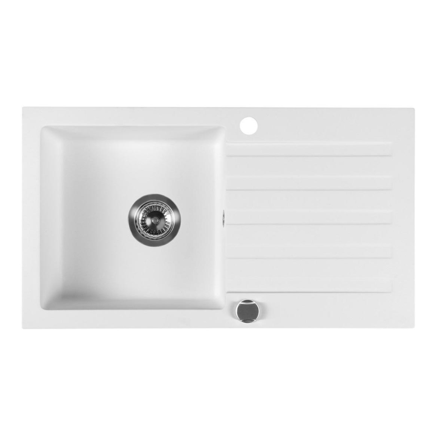 Sapho - Lavello da cucina 78x44 cm granito/bianco