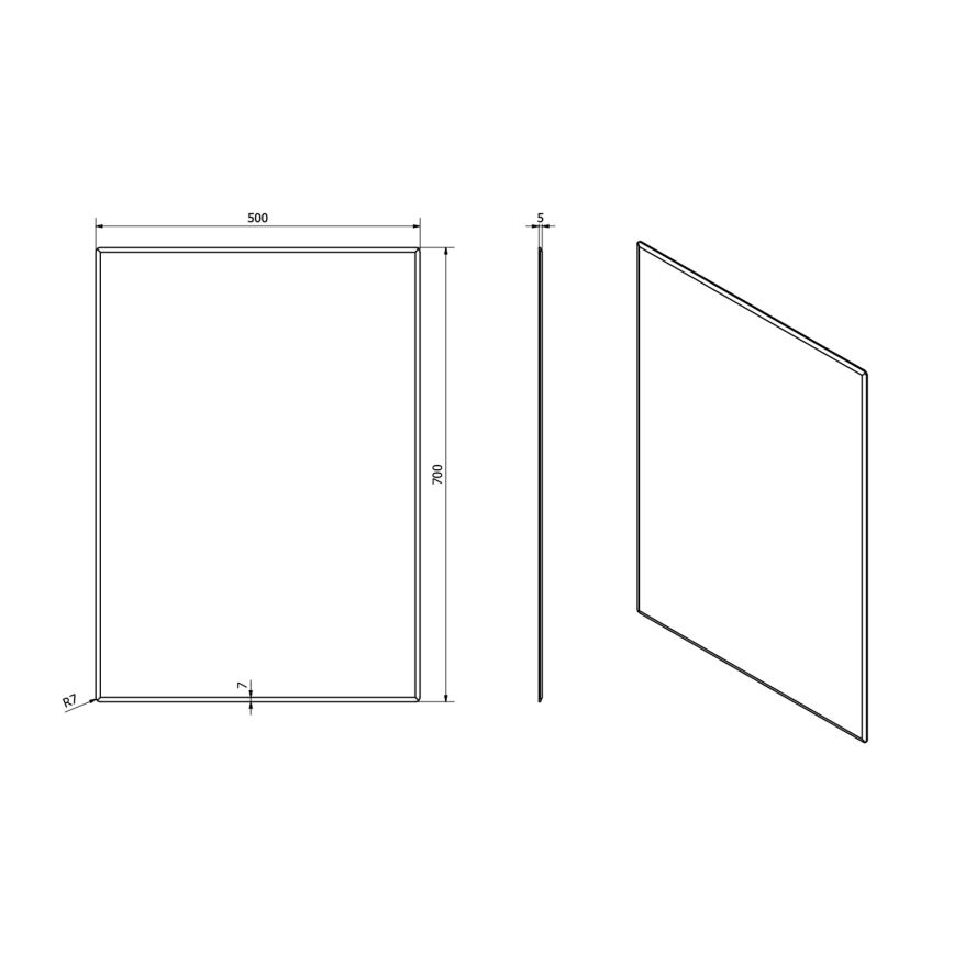 Sapho - Miroir ACCORD 50 x 70 cm, verre clair
