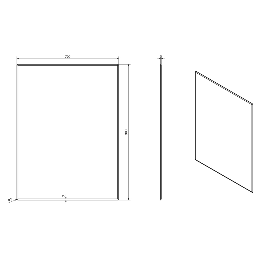 Sapho - Miroir ACCORD 70x90 cm