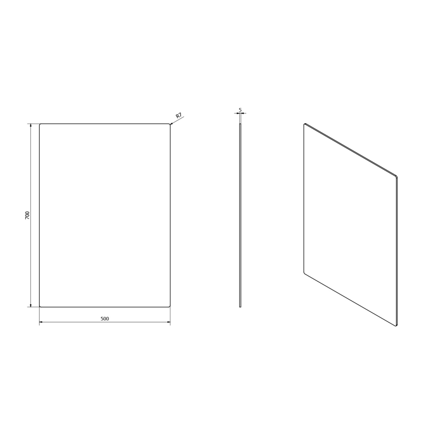 Sapho - Miroir PLAIN 50x70 cm