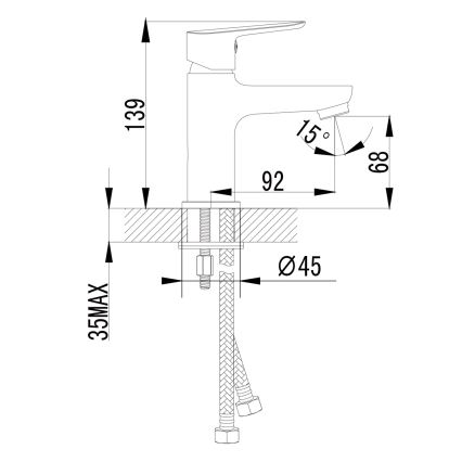 Sapho - Miscelatore per lavabo SMALL 13,9 cm cromo lucido
