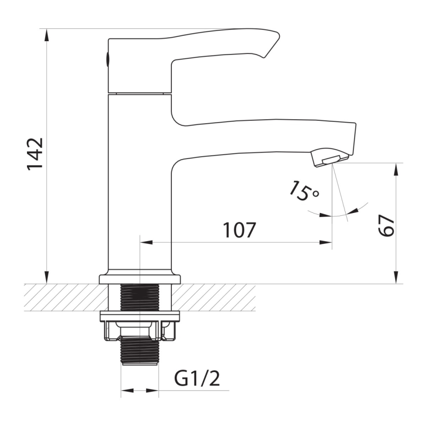 Sapho - Miscelatore per lavabo SMALL 14 cm, cromato lucido