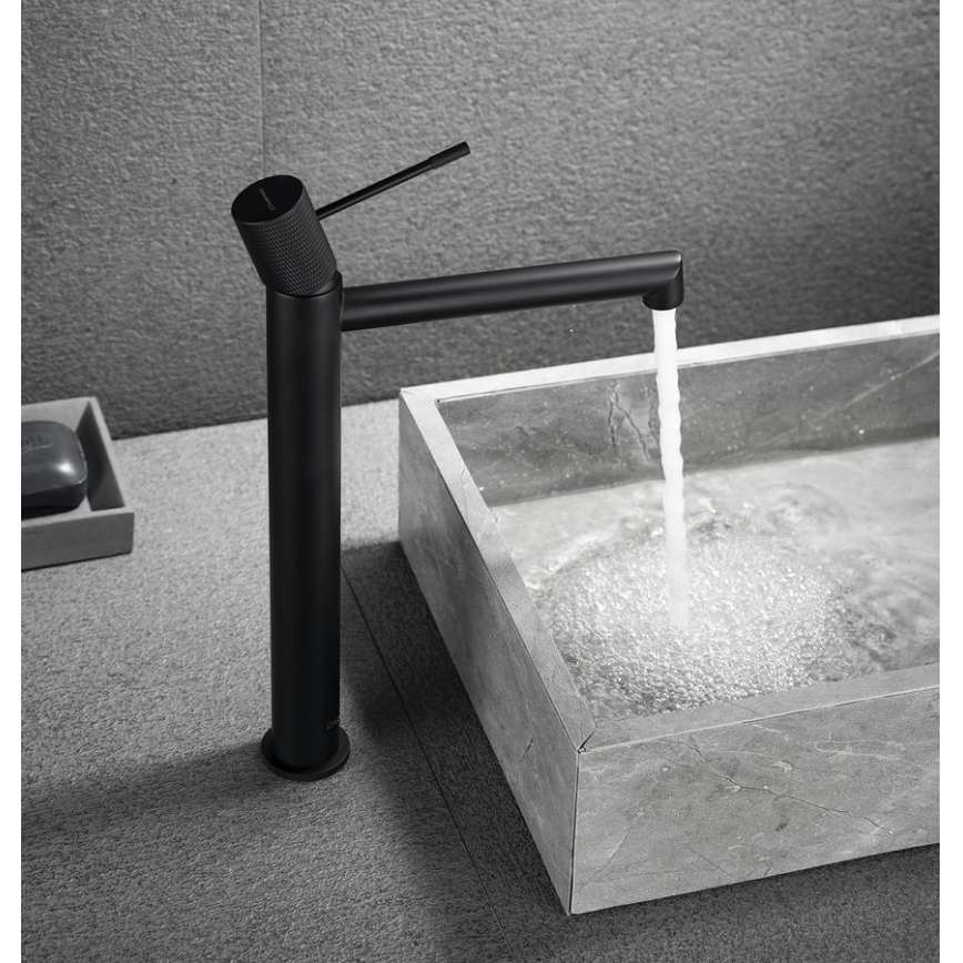 Sapho - Miscelatore per lavabo SOLARIS 32 cm nero opaco