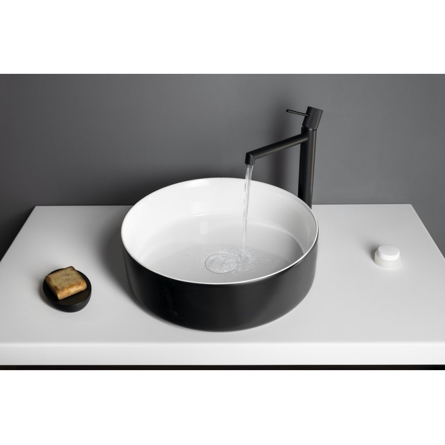 Sapho - Mitigeur de lavabo SOLARIS 32 cm noir mat