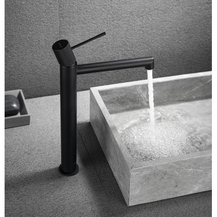 Sapho - Mitigeur de lavabo SOLARIS 32 cm noir mat