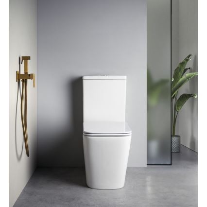 Sapho - Mitigeur pour bidet avec douchette hygiénique pour installation encastrée CUBEMIX doré mat