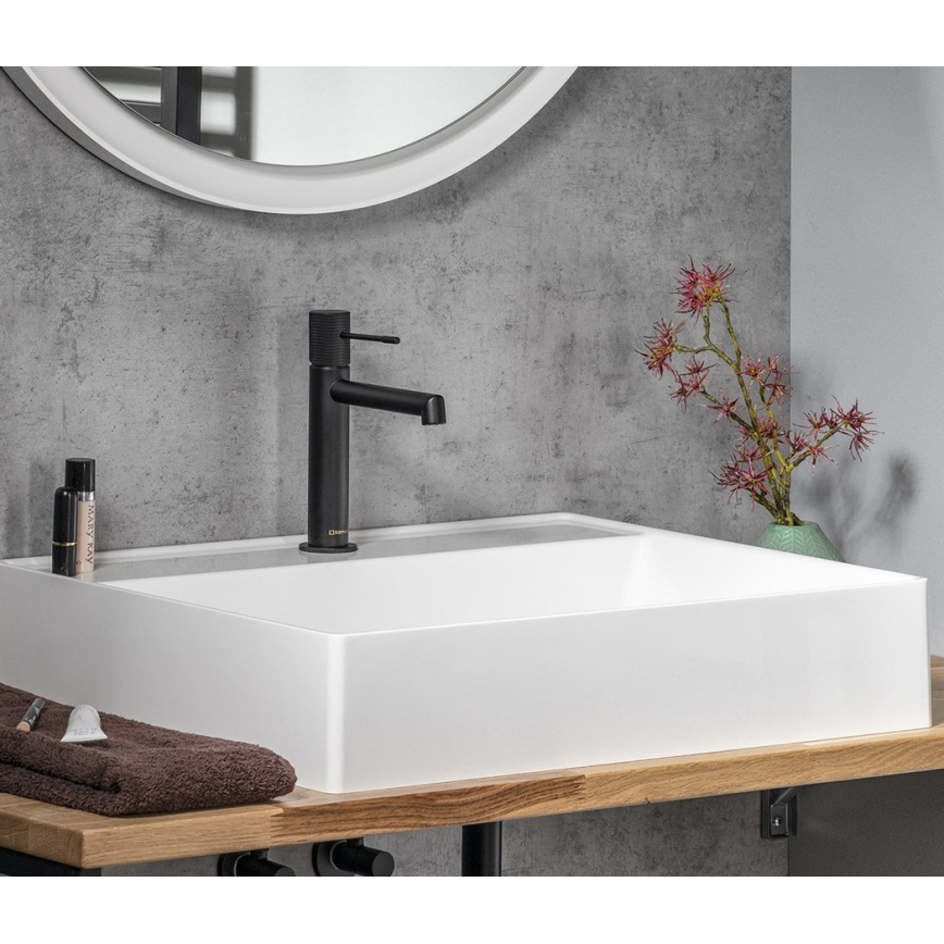 Sapho - Mitigeur pour lavabo SOLARIS 20 cm noir mat