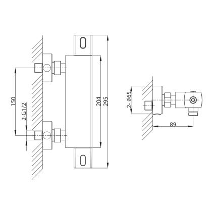 Sapho - Mitigeur thermostatique de douche MIXONA chromé brillant