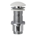 Sapho - Piletta per lavabo Click-Clack BLOK Ø 6,7 cm marmo/bianco