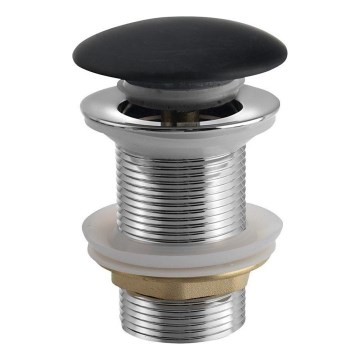 Sapho - Piletta per lavabo Click-Clack BLOK Ø 6,7 cm marquin/nero opaco