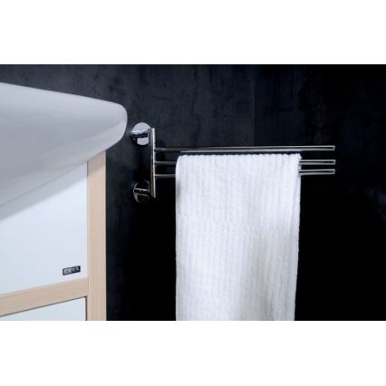 Sapho - Porta asciugamani a parete girevole X-ROUND 19,5x45 cm cromo lucido