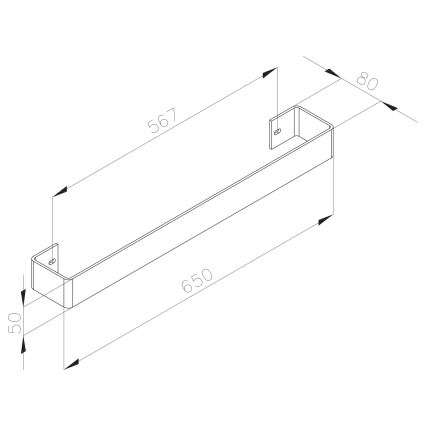 Sapho - Porta asciugamani da parete COLONNA 8x65 cm in acciaio inox spazzolato