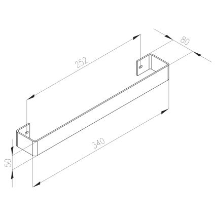 Sapho - Portasciugamani da parete COLONNA 8x34 cm in acciaio inox spazzolato
