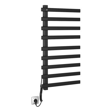 Sapho - Portasciugamani elettrico ELCOR 128W/230V 92 cm opaco nero sinistra