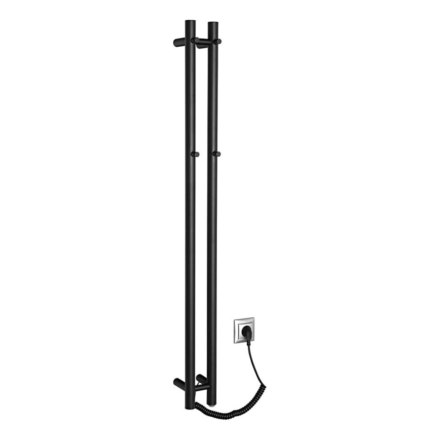Sapho - Portasciugamani elettrico PAPINADO 40W/230V 120 cm opaco nero
