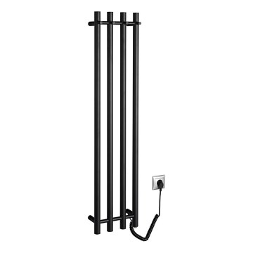 Sapho - Portasciugamani elettrico PAPINADO 85W/230V 120 cm opaco nero destra
