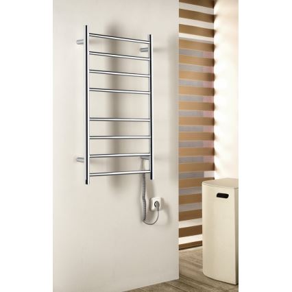 Sapho - Portasciugamani elettrico REDONDO 75W/230V 90 cm cromo lucido destra arrotondato