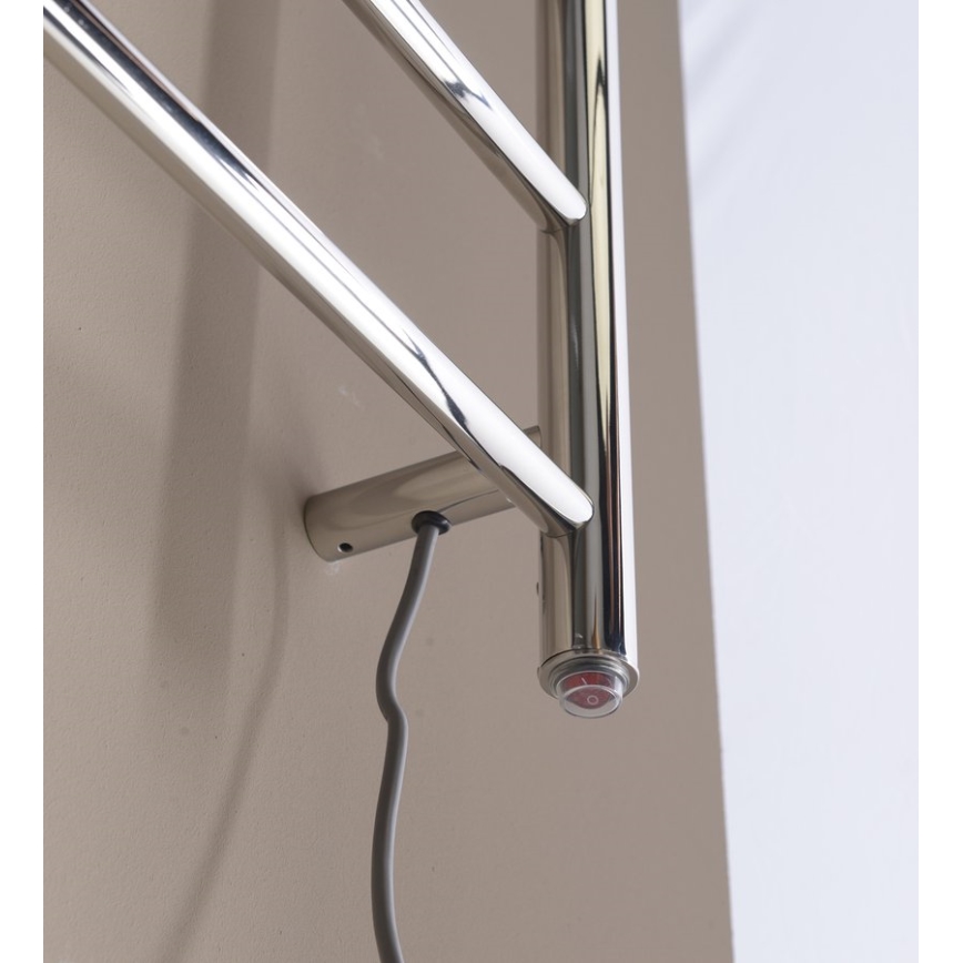 Sapho - Portasciugamani elettrico REDONDO 75W/230V 90 cm cromo lucido destra arrotondato