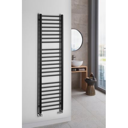 Sapho - Radiateur sèche-serviettes DINA 477W 40x156 cm noir mat