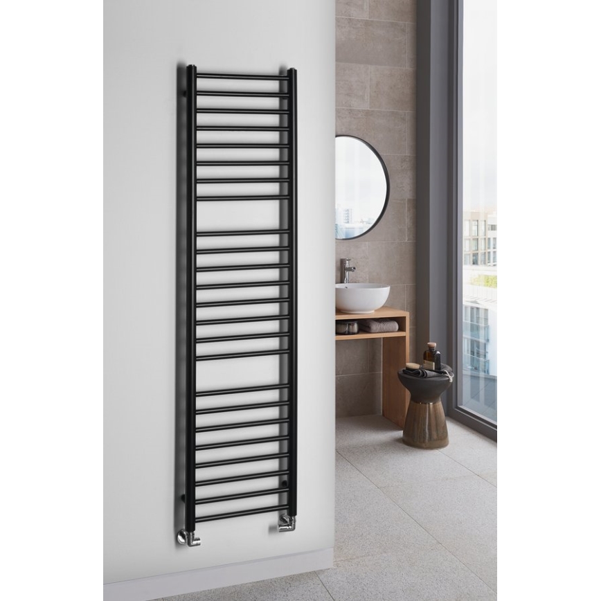 Sapho - Radiateur sèche-serviettes DINA 477W 40x156 cm noir mat