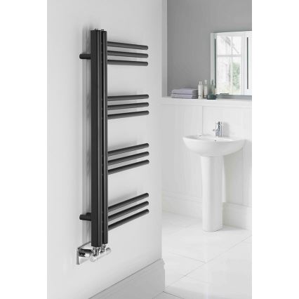 Sapho - Radiateur sèche-serviettes DORLION 300W/230V 50x90 cm noir mat