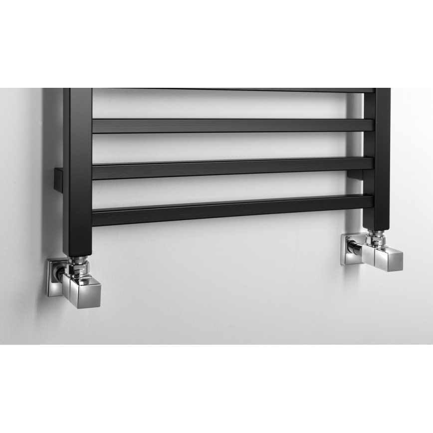 Sapho - Radiateur sèche-serviettes METRO 120x50 cm noir mat