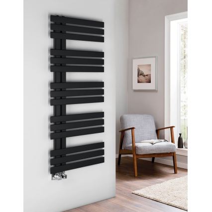 Sapho - Radiateur sèche-serviettes SILVANA 561 W/230 V, 50 x 123 cm, noir mat