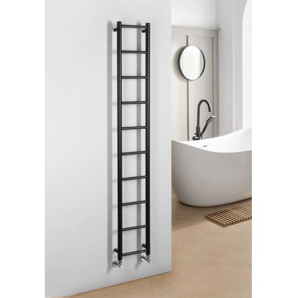 Sapho - Radiatore da bagno DINA 282W 25x168 cm nero opaco
