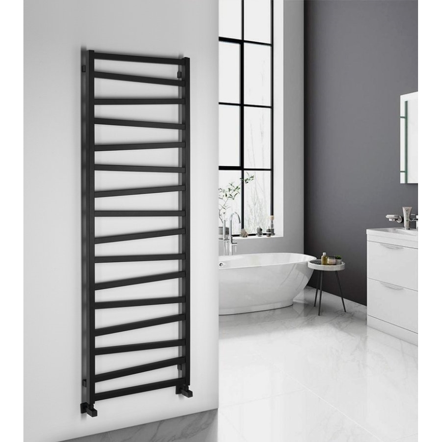 Sapho - Radiatore da bagno ZIG 824W/230V 60x181 cm nero