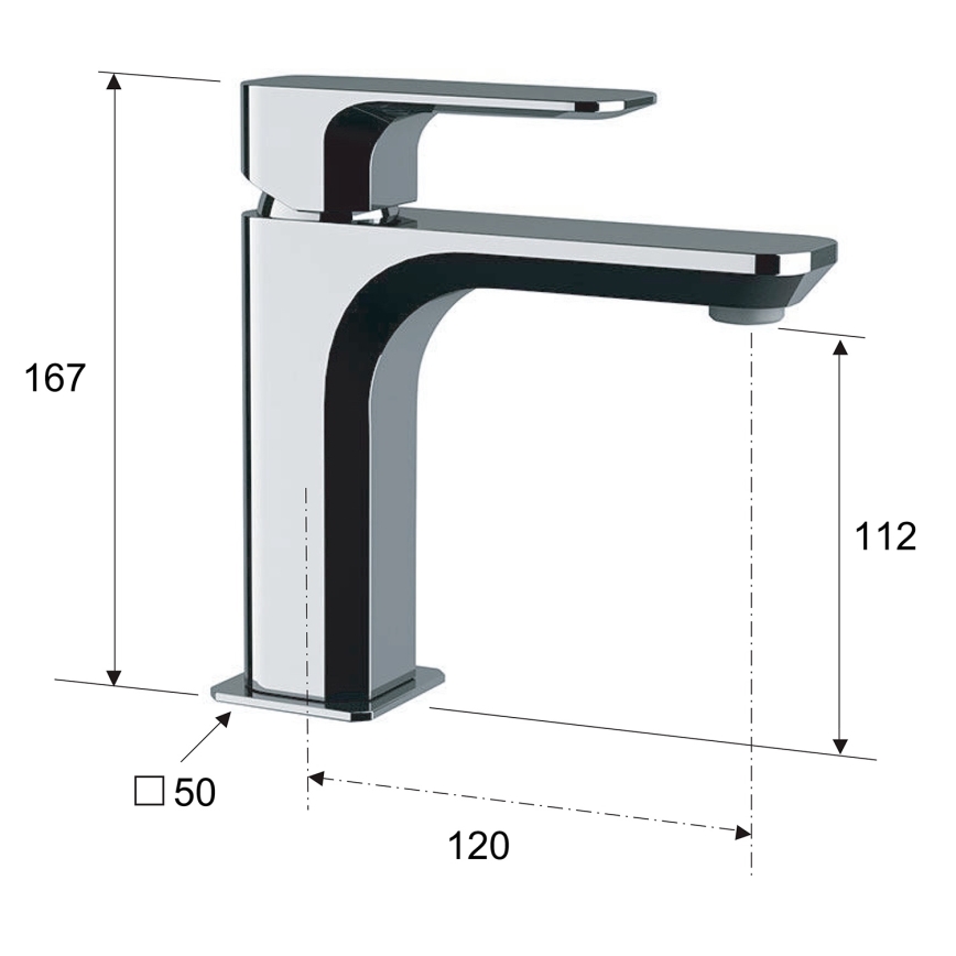 Sapho - Robinet de lavabo SPY 16,7 cm noir