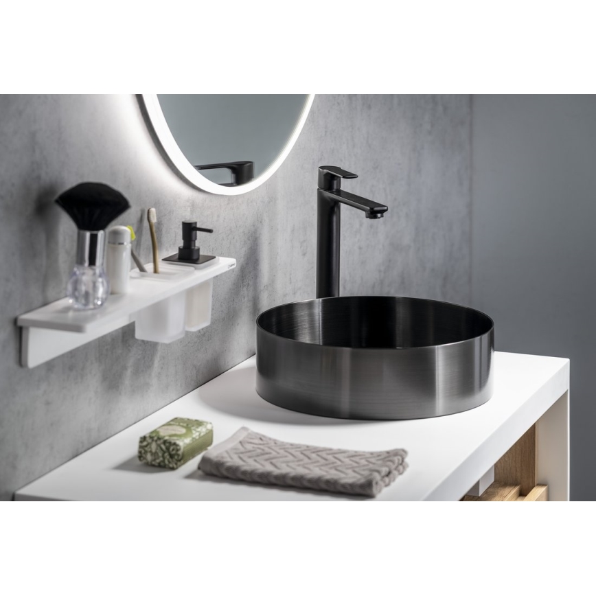 Sapho - Rubinetto del lavandino PAX 31,5 cm opaco nero