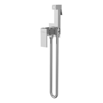 Sapho - Rubinetto per bidet con doccia da incasso CUBEMIX quadrato/cromo lucido