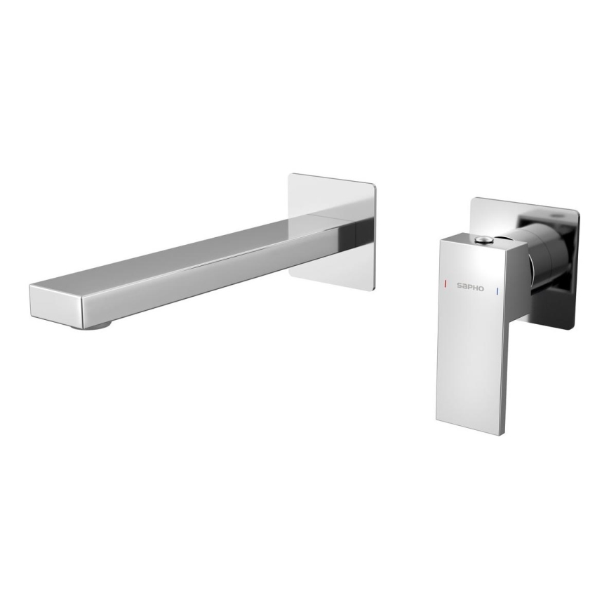 Sapho - Rubinetto per lavabo da incasso CUBEMIX cromo lucido
