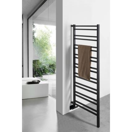 Sapho - Scaldasalviette da bagno METRO SPACE 525W/230V 55x143 cm nero opaco