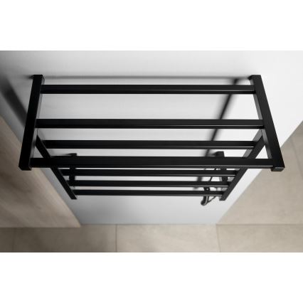 Sapho - Scaldasalviette elettrico ELZOR 60W/230V 47x50 cm nero opaco