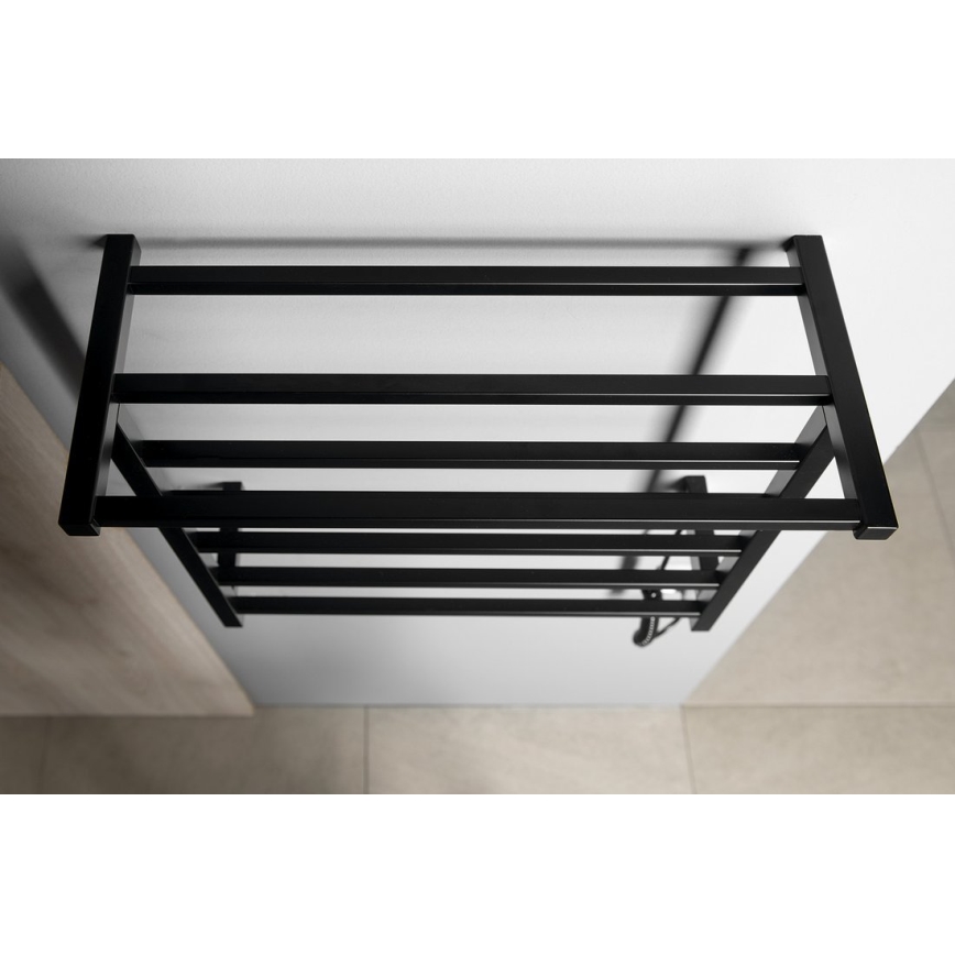 Sapho - Scaldasalviette elettrico ELZOR 60W/230V 47x50 cm nero opaco