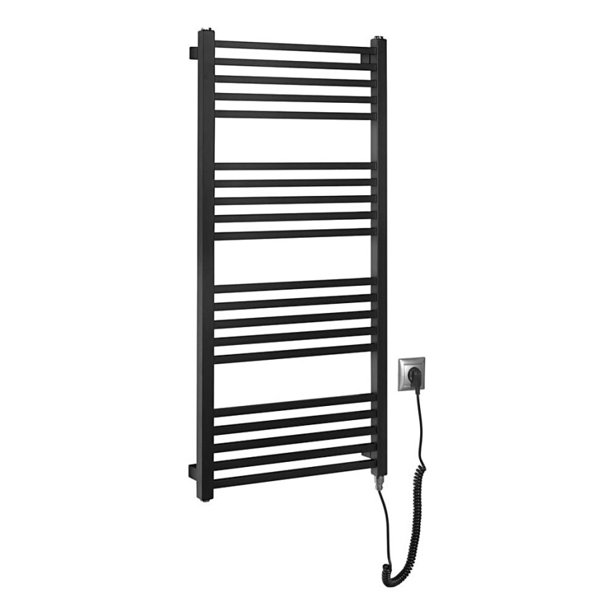 Sapho - Scaldasalviette elettrico per asciugamani METRO-E 400W/230V 50x106 cm nero opaco