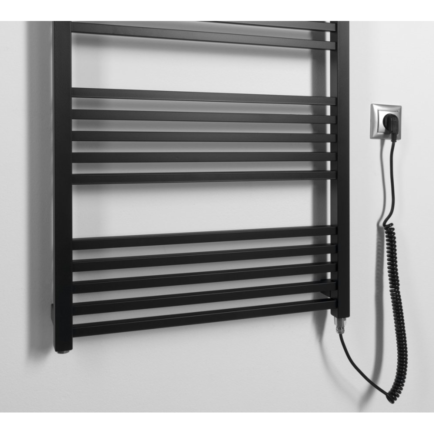 Sapho - Scaldasalviette elettrico per asciugamani METRO-E 800W/230V 60x162 cm nero opaco