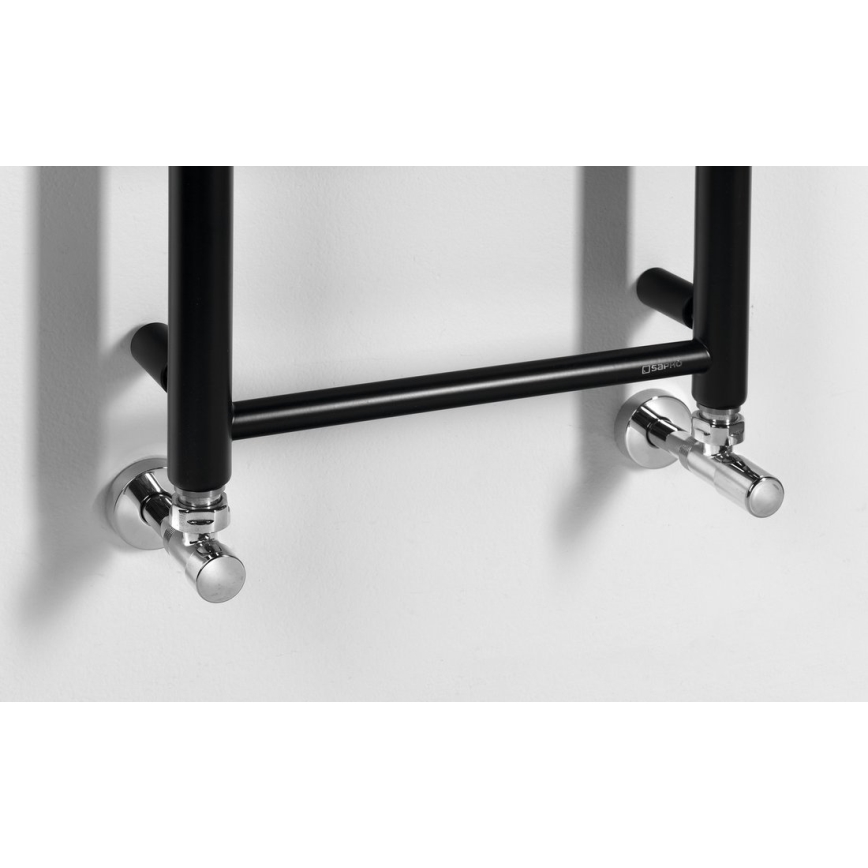 Sapho - Scaldasalviette per bagno DINA 334W 35x168 cm nero opaco