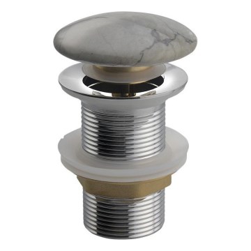 Sapho - Scarico per lavabo Click-Clack DALMA, diametro 6,7 cm, grigio