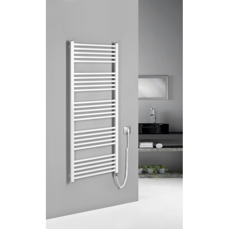 Sapho - Sèche-serviettes électrique METRO-E 500 W/230 V 50 x 134 cm blanc