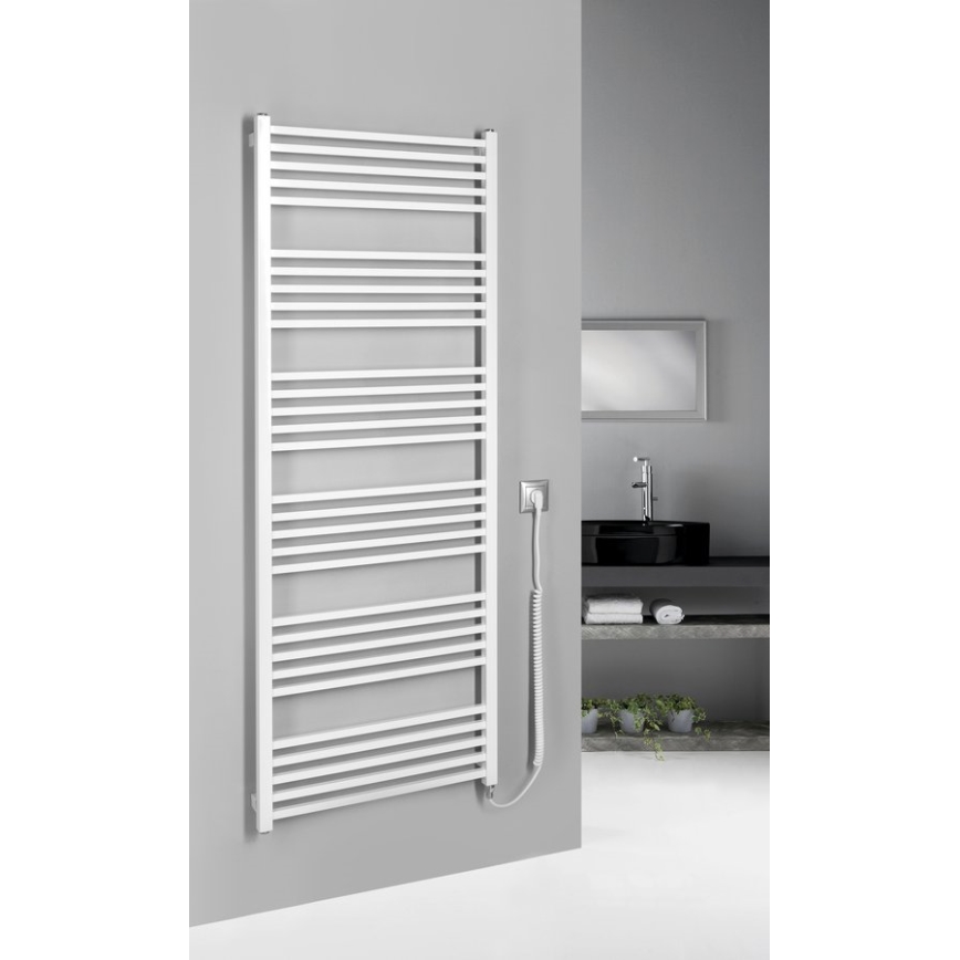 Sapho - Sèche-serviettes électrique METRO-E 800W/230V 60x162 cm blanc