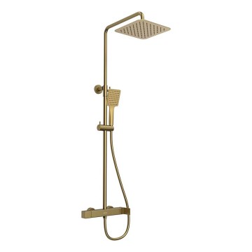 Sapho - Set doccia con miscelatore CUBEMIX in oro opaco