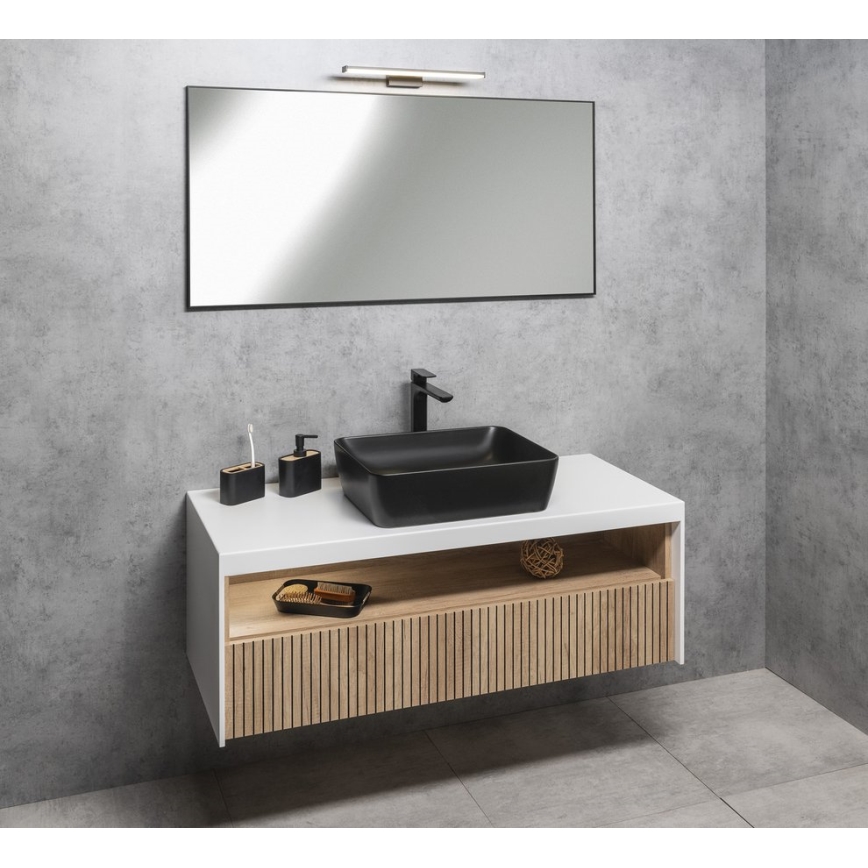 Sapho - Specchio incorniciato AROWANA 50x80, nero opaco